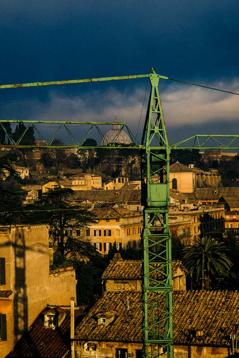 Green Crane in Suburbs, Rome