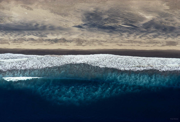 Aerial of Wave, Horizontal, Baja