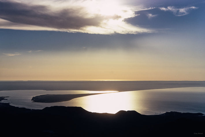 Aerial of Rocks and Bay, Baja