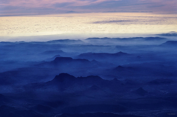 Aerial of Mountains and Clouds, Baja