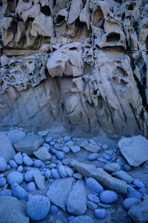 Los Frailes Brown Rocks and Blue-gray Stones, Baja