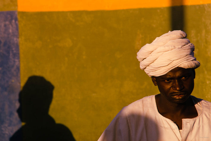 Man with Green Wall and Shadow, Khartoum