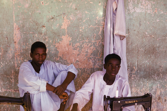 Two Young Men with Sewing Machine, Khartoum